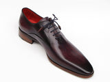 Paul Parkman Men's Plain Toe Oxfords Leather Purple Shoes (Id#019) Size 13 D(M) US