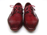Paul Parkman Men's Ghillie Lacing Side Handsewn Dress Shoes - Burgundy Leather Upper (Id#022) Size 7.5 D(M) US