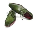 Paul Parkman Men's Ghillie Lacing Side Handsewn Green Dress Shoes (Id#022) Size 6 D(M) Us