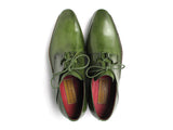 Paul Parkman Men's Ghillie Lacing Side Handsewn Green Dress Shoes (Id#022) Size 9.5-10 D(M) Us