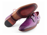 Paul Parkman Men's Ghillie Lacing Side Handsewn Purple Dress Shoes (Id#022) Size 9.5-10 D(M) Us