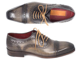 Paul Parkman Men's Captoe Oxfords Gray Shoes (ID#024-GRAY) Size 9-9.5 D(M) US