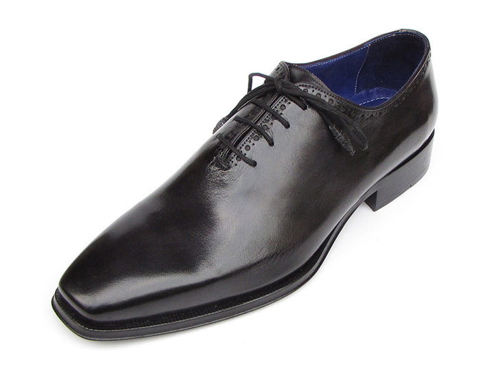 Paul Parkman Men's Shoes Plain Toe Oxfords Whole-cut Black Leather Shoes (Id#025) Size 11.5 D(M) US