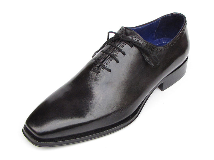 Paul Parkman Men's Shoes Plain Toe Oxfords Whole-cut Black Leather Shoes (Id#025) Size 6.5-7 D(M) US