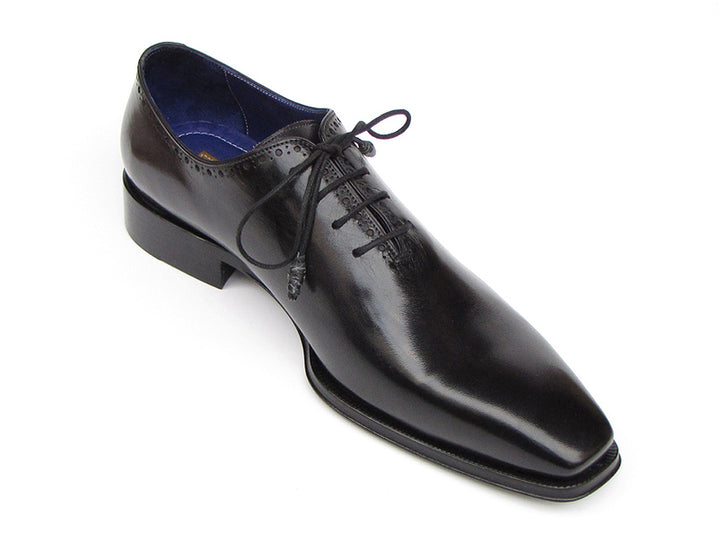 Paul Parkman Men's Shoes Plain Toe Oxfords Whole-cut Black Leather Shoes (Id#025) Size 6.5-7 D(M) US