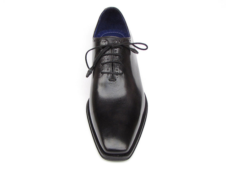 Paul Parkman Men's Shoes Plain Toe Oxfords Whole-cut Black Leather Shoes (Id#025) Size 6.5-7 D(M) US