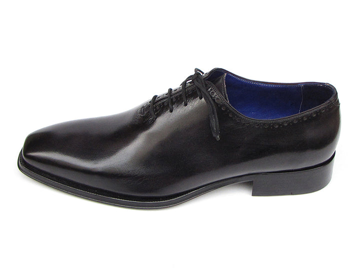 Paul Parkman Men's Shoes Plain Toe Oxfords Whole-cut Black Leather Shoes (Id#025)   Size 9.5-10 D(M) US