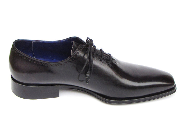 Paul Parkman Men's Shoes Plain Toe Oxfords Whole-cut Black Leather Shoes (Id#025)  Size 9-9.5 D(M) US