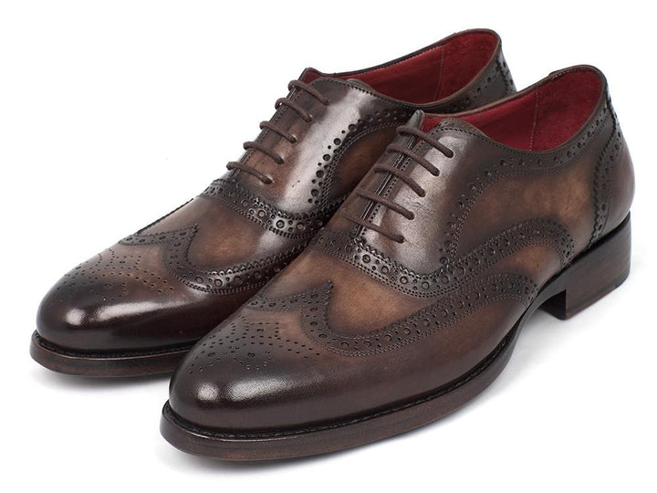 Paul Parkman Wingtip Oxfords Goodyear Welted Brown Shoes (ID#027-BRW) Size 13 D(M) US