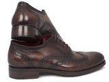 Paul Parkman Men's Wingtip Oxford Goodyear Welted Tobacco Shoes (Id#027) Size 7.5 D(M) US