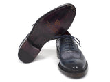 Paul Parkman Men's Triple Leather Sole Wingtip Brogues Blue Shoes (ID#027-TRP-BLU) Size 6.5-7 D(M) US