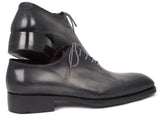Paul Parkman Goodyear Welted Wholecut Oxfords Gray Black Hand-Painted Shoes (ID#044GRY) Size 6.5-7 D(M) US