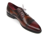 Paul Parkman Men's Leather Bordeaux / Tobacco Derby Shoes (Id#046) Size 9.5-10 D(M) US