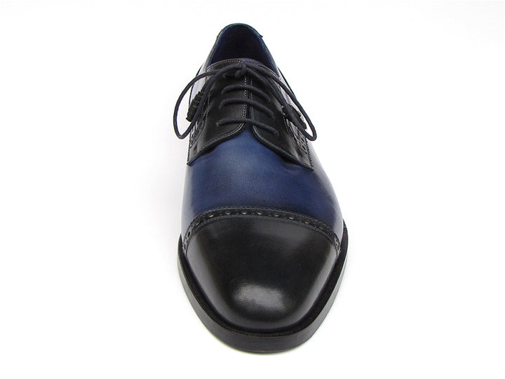 Paul Parkman Men's Leather Parliament Blue Derby Shoes (Id#046)