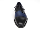 Paul Parkman Men's Leather Parliament Blue Derby Shoes (Id#046) Size 6.5-7 D(M) US