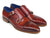 Paul Parkman Men's Double Monkstrap Burgundy Leather Shoes (Id#047)