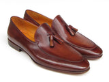 Paul Parkman Men's Tassel Loafer Brown Hand Painted Leather (Id#049) Size 10.5-11 D(M) US