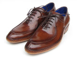 Paul Parkman Men's Side Handsewn Split-Toe Brown Oxfords Shoes (Id#054) Size 12-12.5 D(M) US