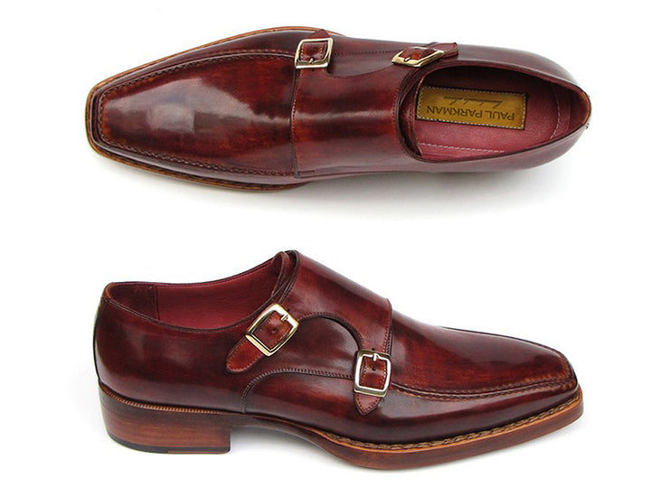 Paul Parkman Men's Double Monkstrap Goodyear Welted Shoes (Id#061) Size 8-8.5 D(M) US