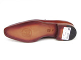 Paul Parkman Men's Penny Loafer Tobacco & Bordeaux Hand-Painted Shoes (Id#067) Size 13 D(M) US