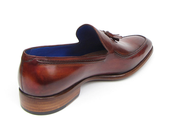 Paul Parkman Men's Tassel Loafer Brown Leather Shoes (Id#073) Size 8-8.5 D(M) US