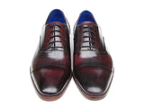 Paul Parkman Men's Captoe Oxfords Black Purple Shoes (Id#074)