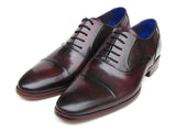 Paul Parkman Men's Captoe Oxfords Black Purple Shoes (Id#074) Size 9-9.5 D(M) US