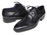 Paul Parkman Men's Ghillie Lacing Plain Toe Black Shoes (Id#076) Size 12-12.5 D(M) US