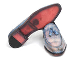 Paul Parkman Tassel Loafers Lila Hand-Painted Shoes (ID#083-LIL) Size 7.5 D(M) US