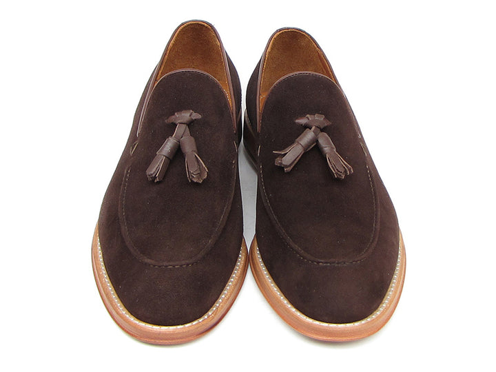 Paul Parkman Men's Tassel Loafer Brown Suede Shoes (Id#087) Size 13 D(M) US
