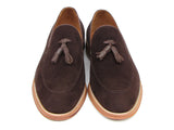 Paul Parkman Men's Tassel Loafer Brown Suede Shoes (Id#087) Size 6.5-7 D(M) US