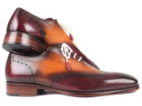 Paul Parkman Bordeaux & Camel Wingtip Oxfords Shoes (ID#097BY30) Size 11.5 D(M) US
