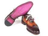 Paul Parkman Bordeaux & Camel Wingtip Oxfords Shoes (ID#097BY30) Size 9-9.5 D(M) US