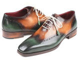 Paul Parkman Green & Camel Wingtip Oxfords Shoes (ID#097GV22)
