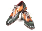 Paul Parkman Green & Camel Wingtip Oxfords Shoes (ID#097GV22) Size 10.5-11 D(M) US
