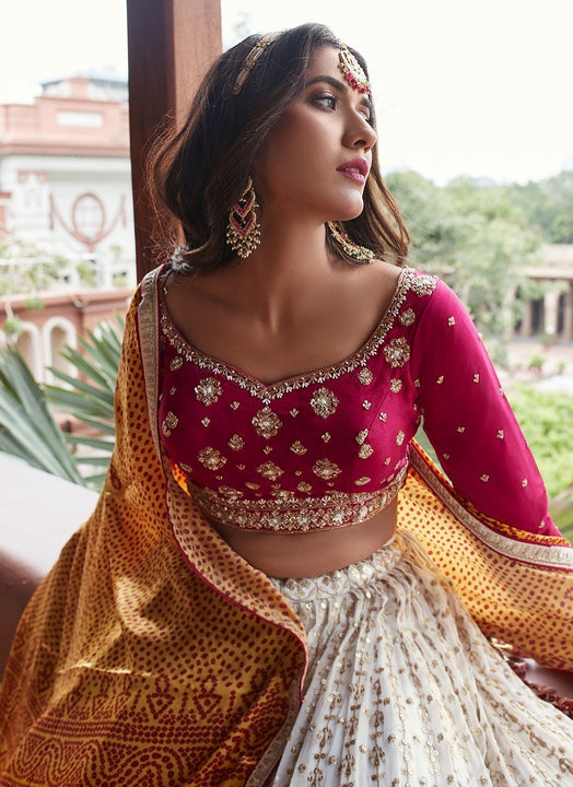 Graceful Embroidered Designer Lehenga Choli With Designer Dupatta SNT-60001