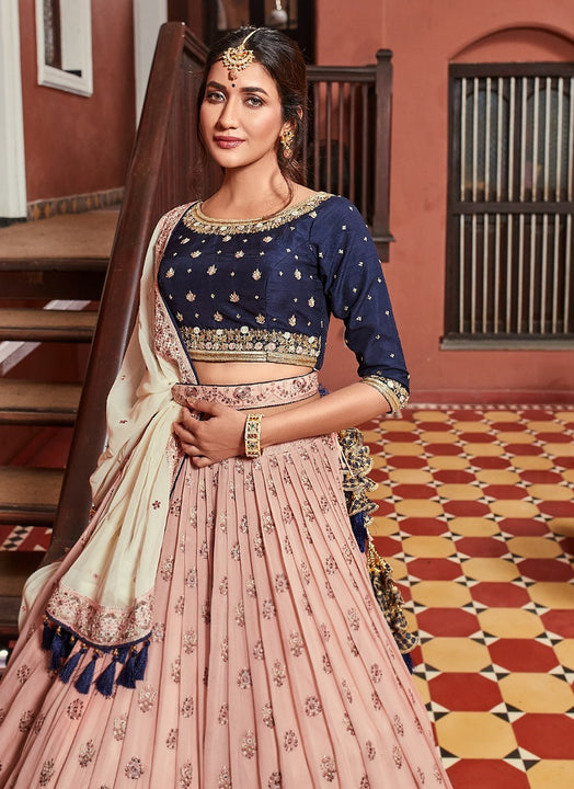 Mesmerizing Embroidered Designer Lehenga Choli With Ethnic Designer Dupatta SNT-60002