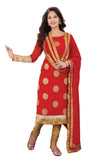 Stunning Red and Gold Kurti Churidar