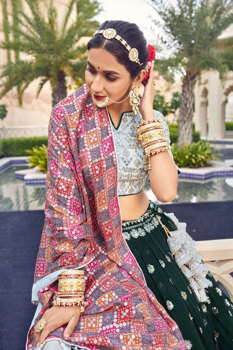 Maharani Embroidered Designer Lehenga Choli With Designer Dupatta SNT-60004