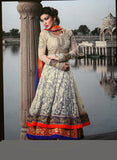 Gorgeous Beige and Orange Long Anrakali  (D. No. 101)