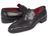 Paul Parkman Men's Penny Loafer Black Calfskin Shoes (ID#10BLK29) Size 12-12.5 D(M) US