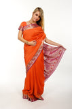 Orange and Pink Luxe Sari
