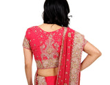 Lavish Pink and Gold Embroidered Sari