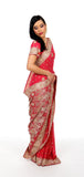 Lavish Pink and Gold Embroidered Sari