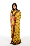 Leaves of Gold Party-Wear Sari