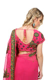 Fun and Flirty in Fuchsia Party-Wear Sari