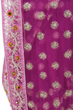 Dazzling Butterfly Pink Fancy Net Sari-SNT10308