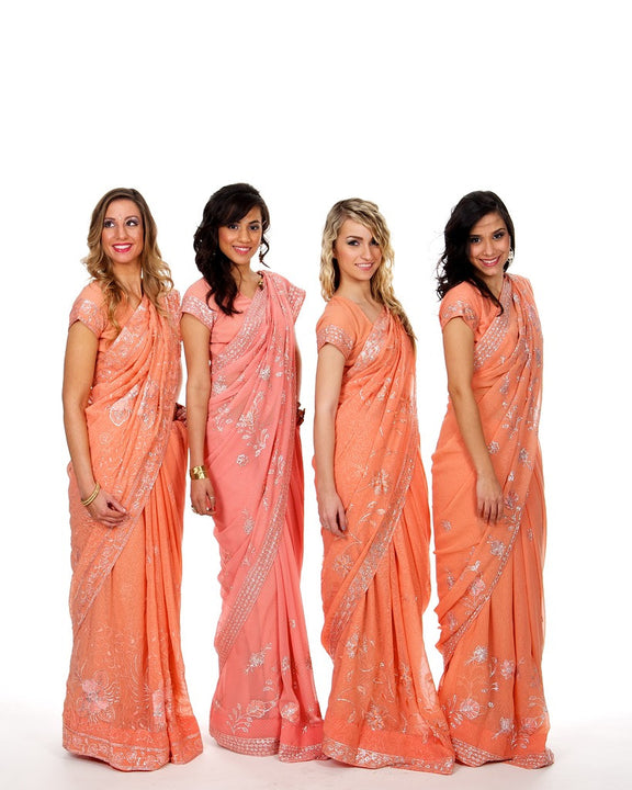 Matching Bridesmaid Saris