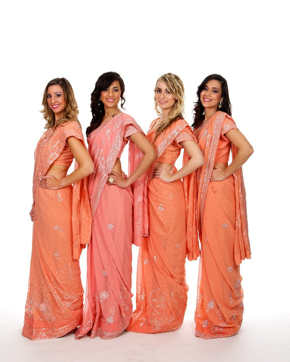 Matching Bridesmaid Saris