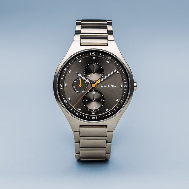 BERING Titanium Slim Watch With Scratch Resistant Sapphire Crystal 11741-702. Designed In Denmark